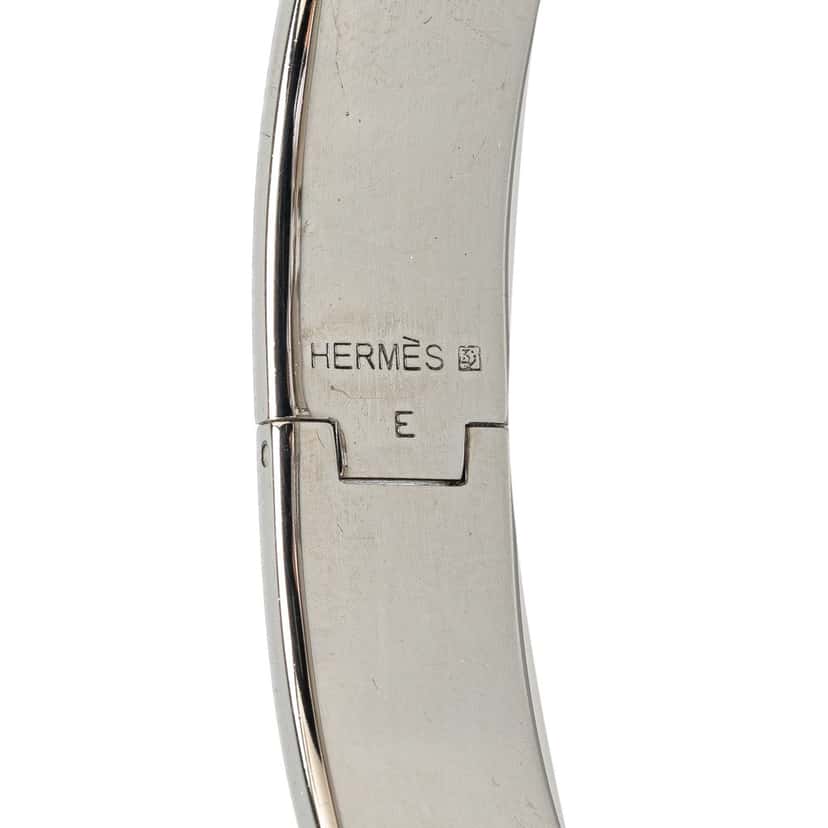 Hermès Narrow Enamel Clic Clac H Bracelet PM Black Good condition - Model View