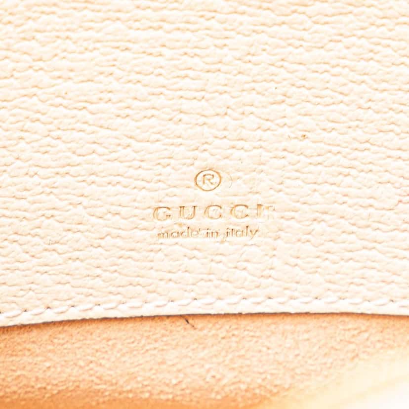 Gucci Mini Leather Round Ophidia Backpack White Leather Good condition - Box View