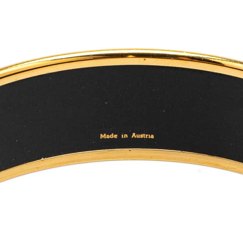 Hermès Wide Horse Enamel Bangle 65 Black Good condition - Box View