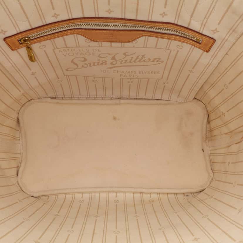 Louis Vuitton Damier Azur Neverfull MM White Canvas Good condition - Model View