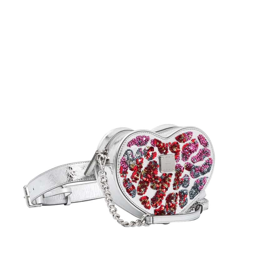 Mcm Paticia Leopard Sparkle Satchel Silver Leather Very good condition - Back View