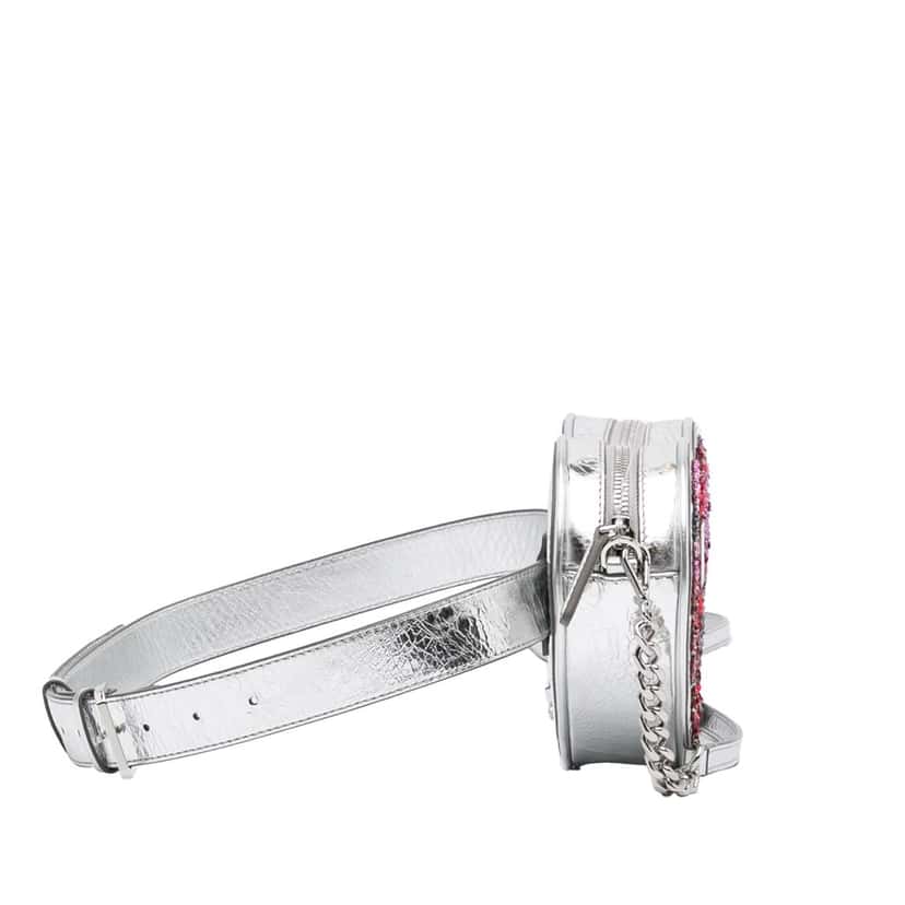 Mcm Paticia Leopard Sparkle Satchel Silver Leather Very good condition - Inside View