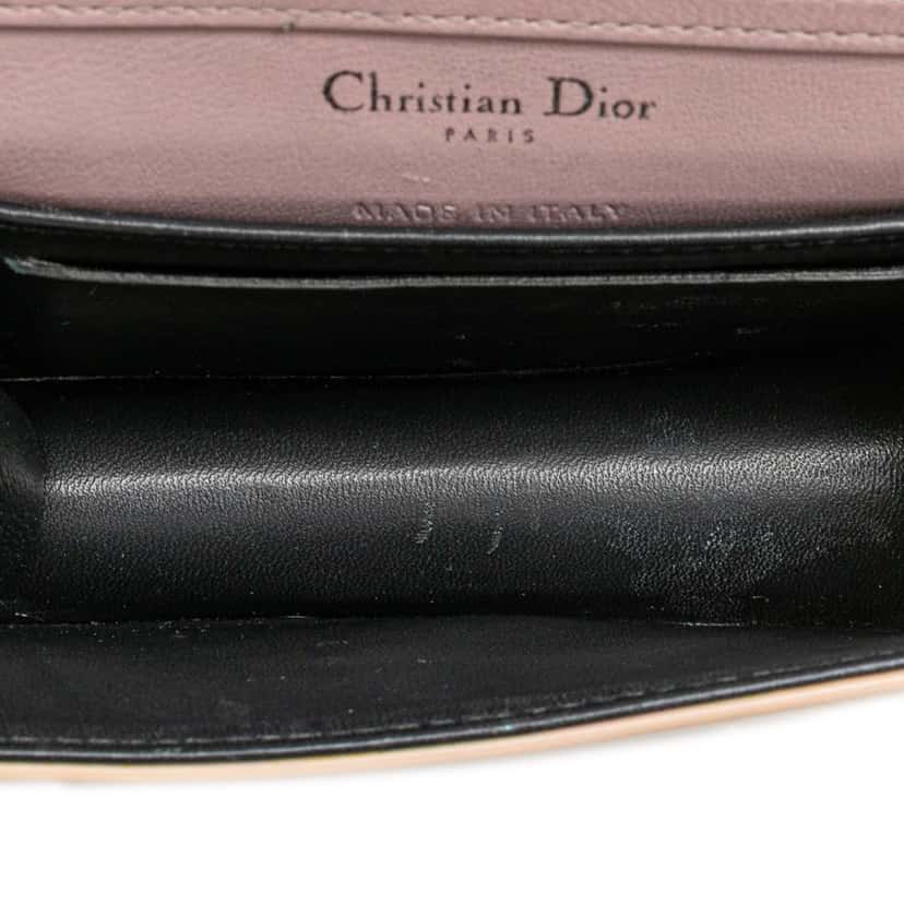 Dior Baby Patent Microcannage Diorama Flap Brown Leather Good condition - Model View