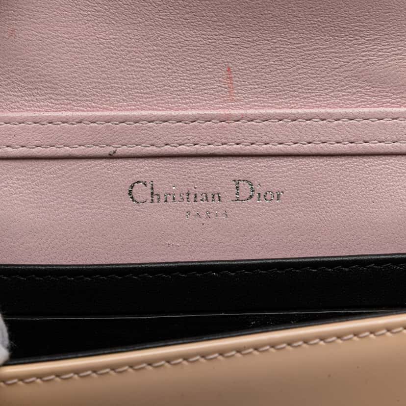 Dior Baby Patent Microcannage Diorama Flap Brown Leather Good condition - Box View