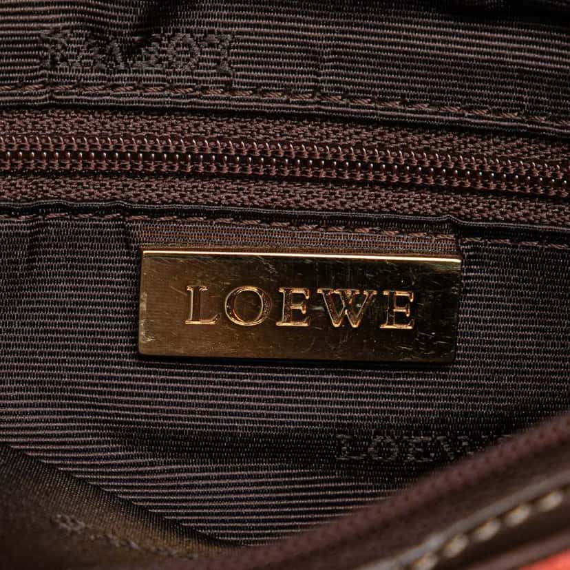 Loewe Suede Crossbody Red Leather Good condition - Box View