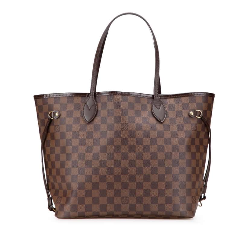 Louis Vuitton Damier Ebene Neverfull MM Brown Canvas Good condition - Front View