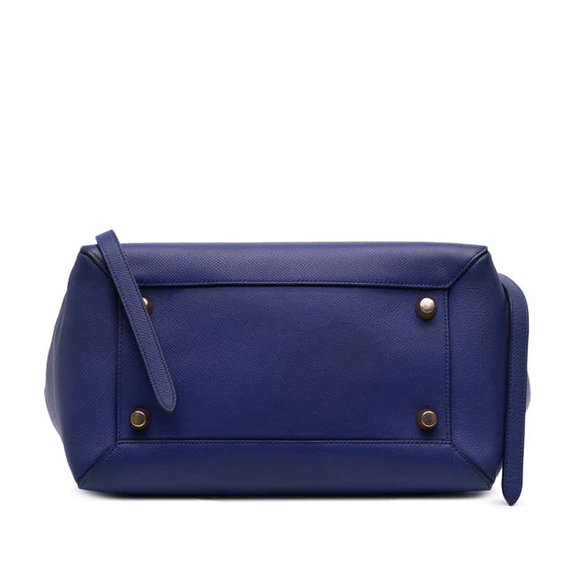 Celine Mini Grained Calfskin Belt Bag Blue Leather Good condition - Inside View