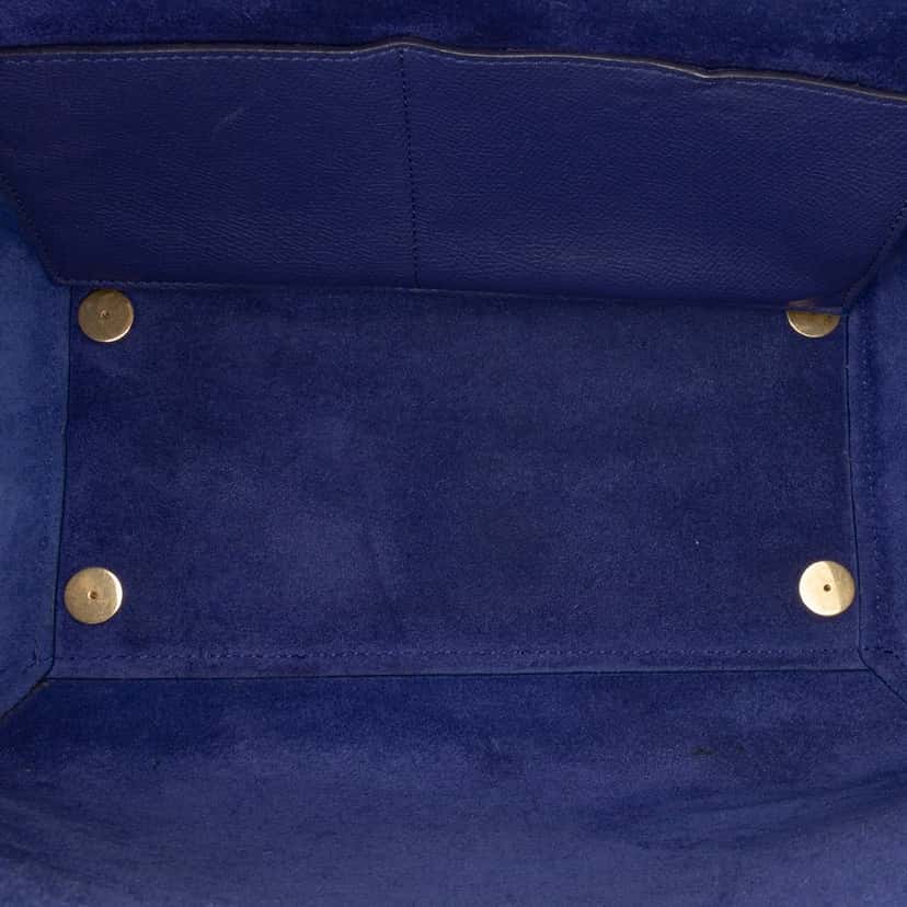 Celine Mini Grained Calfskin Belt Bag Blue Leather Good condition - Model View