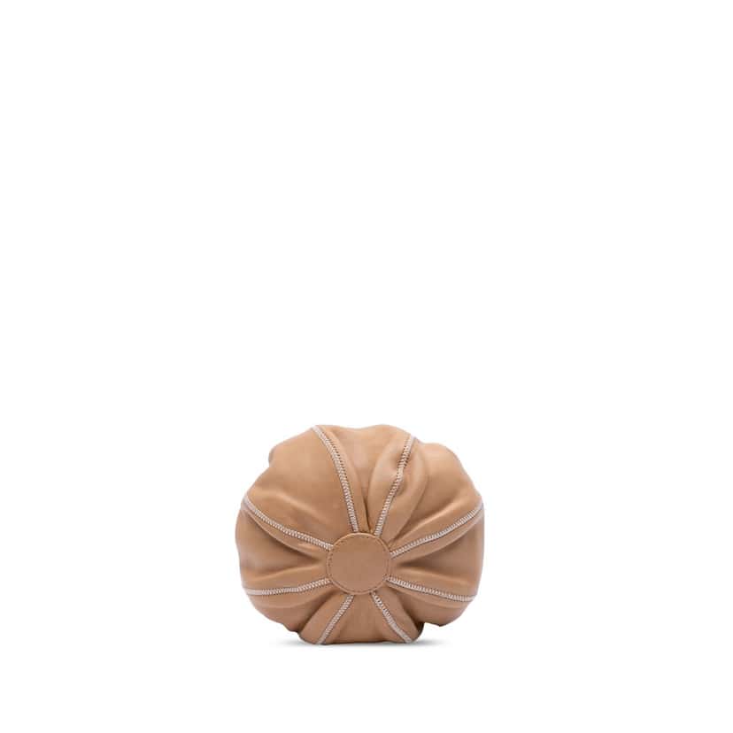 Chanel Mini Lambskin and Satin Reversible Sac Cordon Brown Leather Good condition - Inside View