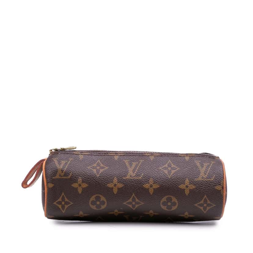 Louis Vuitton Monogram Trousse Ronde Pencil Case 20 Brown Canvas Very good condition - Front View