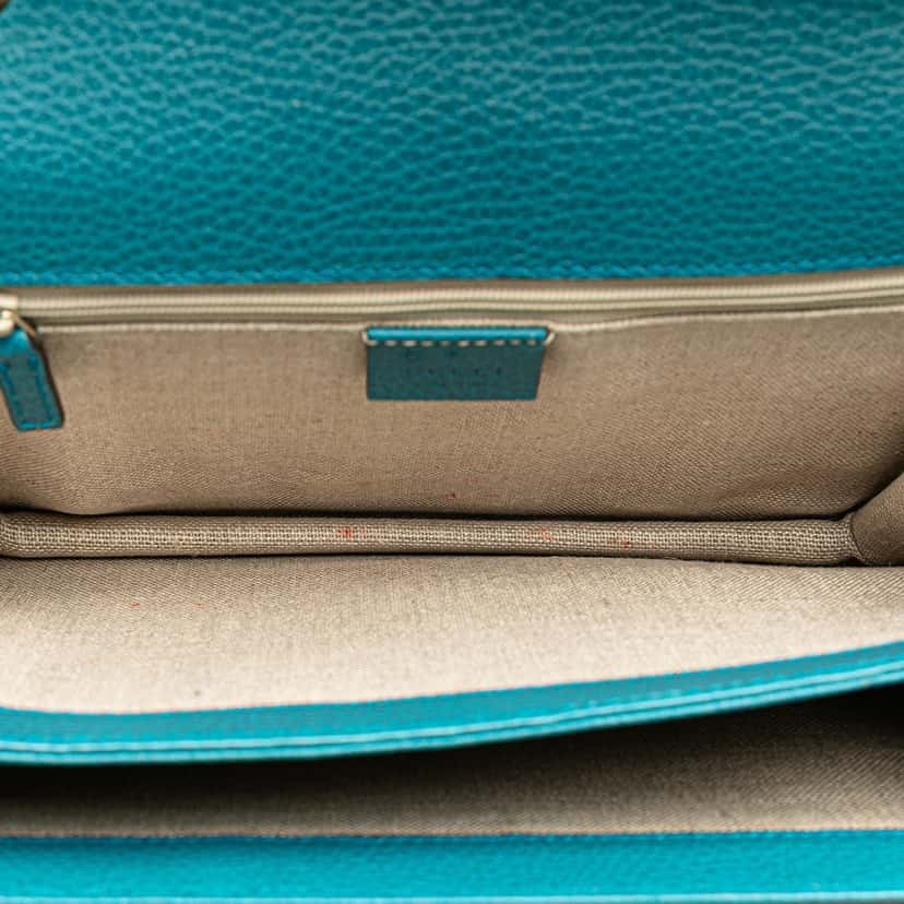 Gucci Medium Dollar Calfskin Interlocking G Crossbody Blue Leather Good condition - Model View
