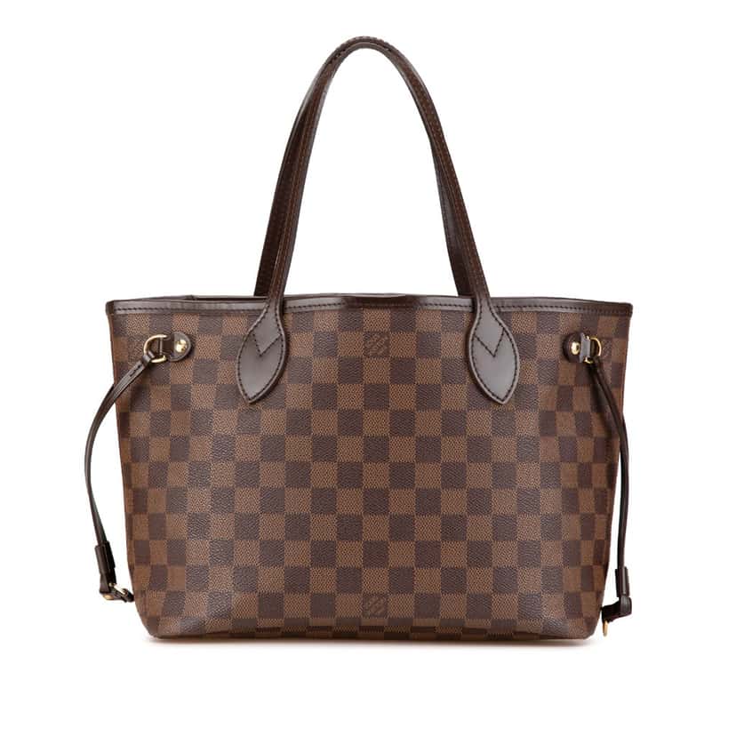Louis Vuitton Damier Ebene Neverfull PM Brown Canvas Fair condition - Front View