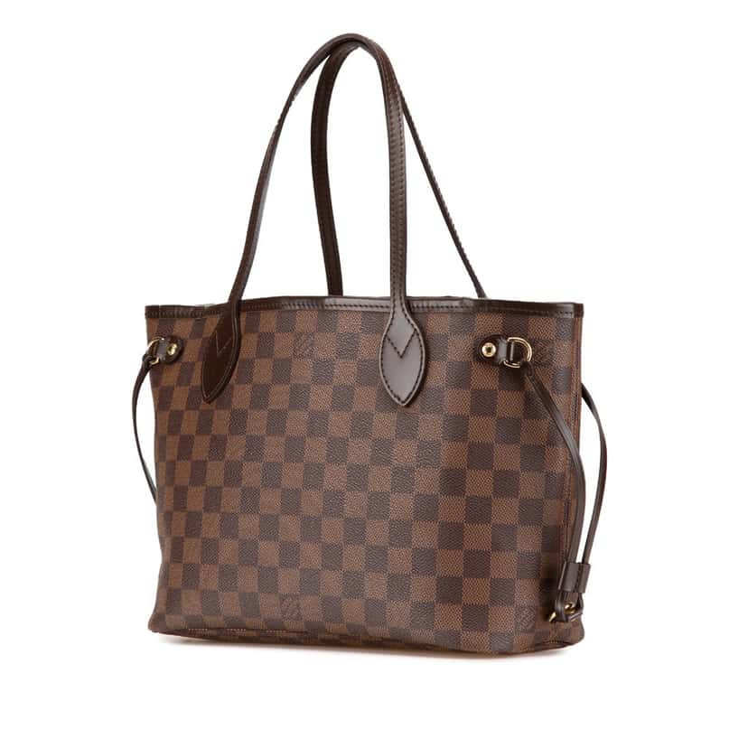 Louis Vuitton Damier Ebene Neverfull PM Brown Canvas Fair condition - Back View