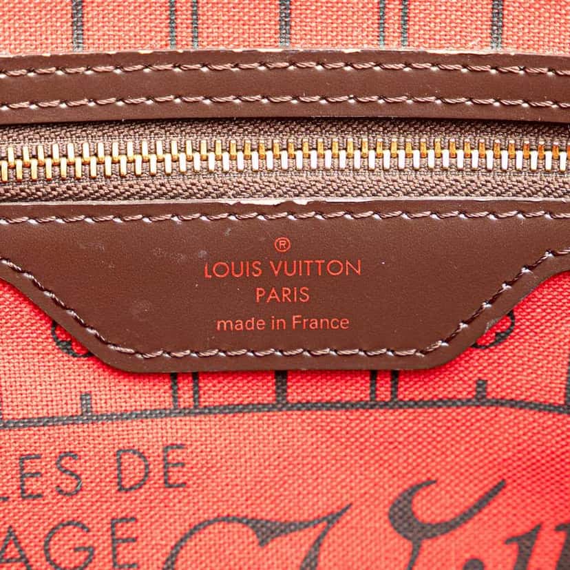 Louis Vuitton Damier Ebene Neverfull PM Brown Canvas Fair condition - Box View