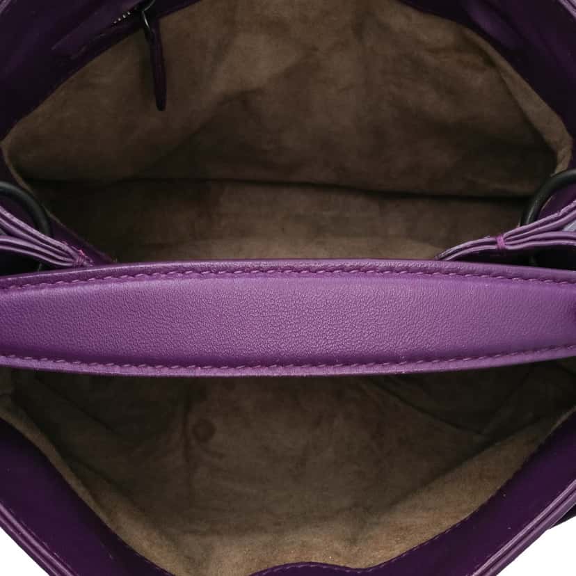 Bottega Veneta Nappa Intrecciato Napoli Satchel Purple Leather Very good condition - Model View