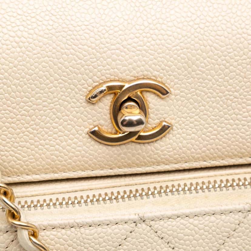 Chanel Caviar Business Affinity Messenger Flap Brown Leather Good condition - Box View