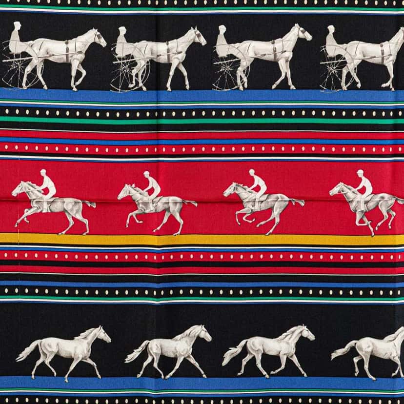 Hermès Sequences Silk Scarf Red Silk Good condition - Back View