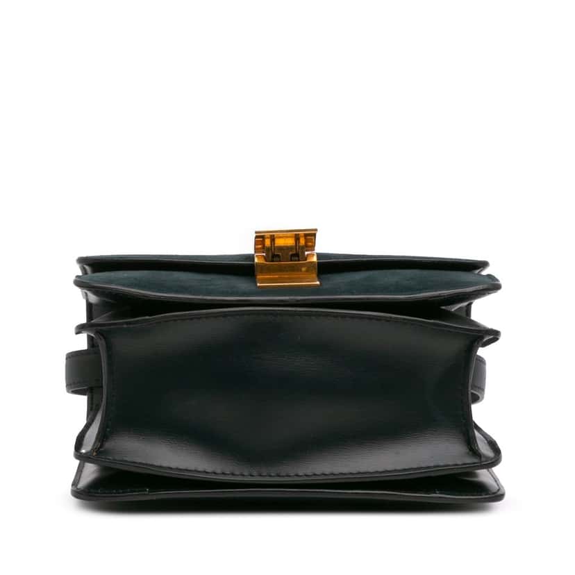 Celine Small Suede Classic Box Green Leather Good condition - Inside View