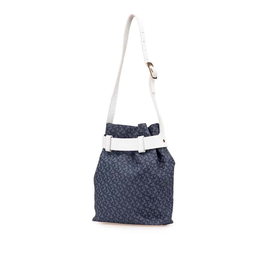 Loewe Canvas Bucket Bag Blue Canvas Good condition - Back View
