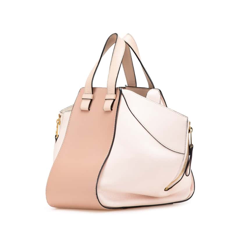 Loewe Small Leather Hammock Bag Pink Leather Good condition - Back View