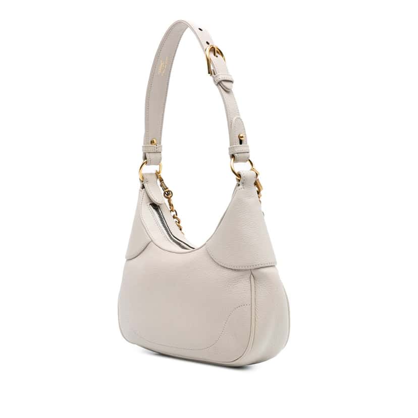 Gucci Small Calfskin Aphrodite Satchel White Leather Fair condition - Back View