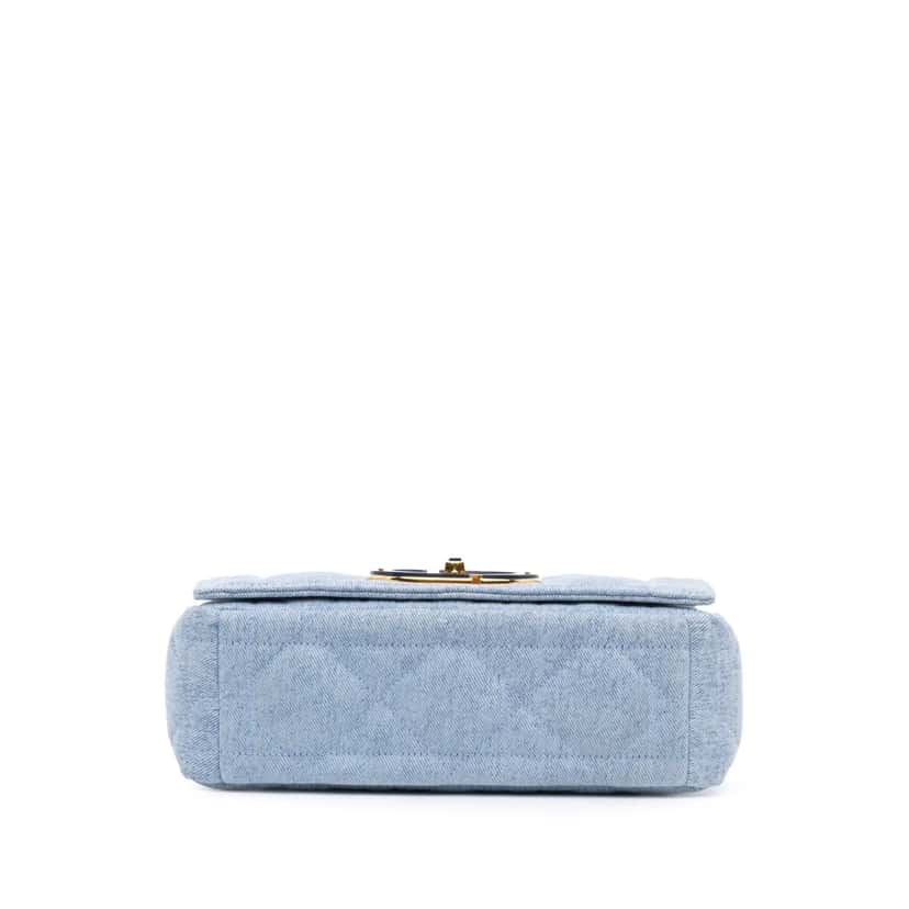 Dior Medium Denim Macrocannage Caro Bag Blue Denim Good condition - Inside View