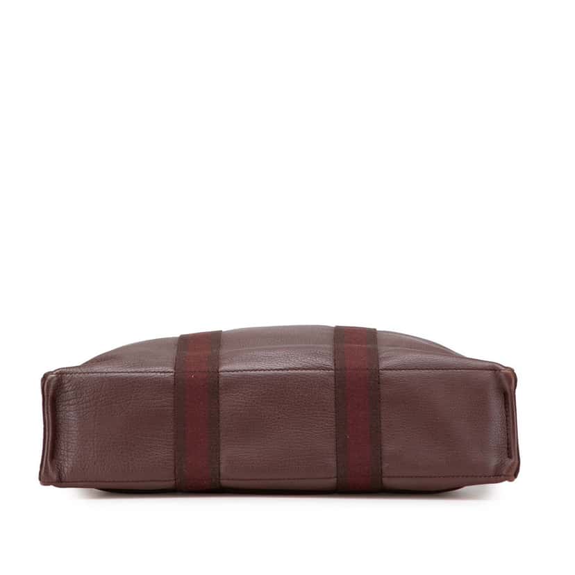 Hermès Canvas and Leather Fourre Tout MM Brown Leather Good condition - Inside View
