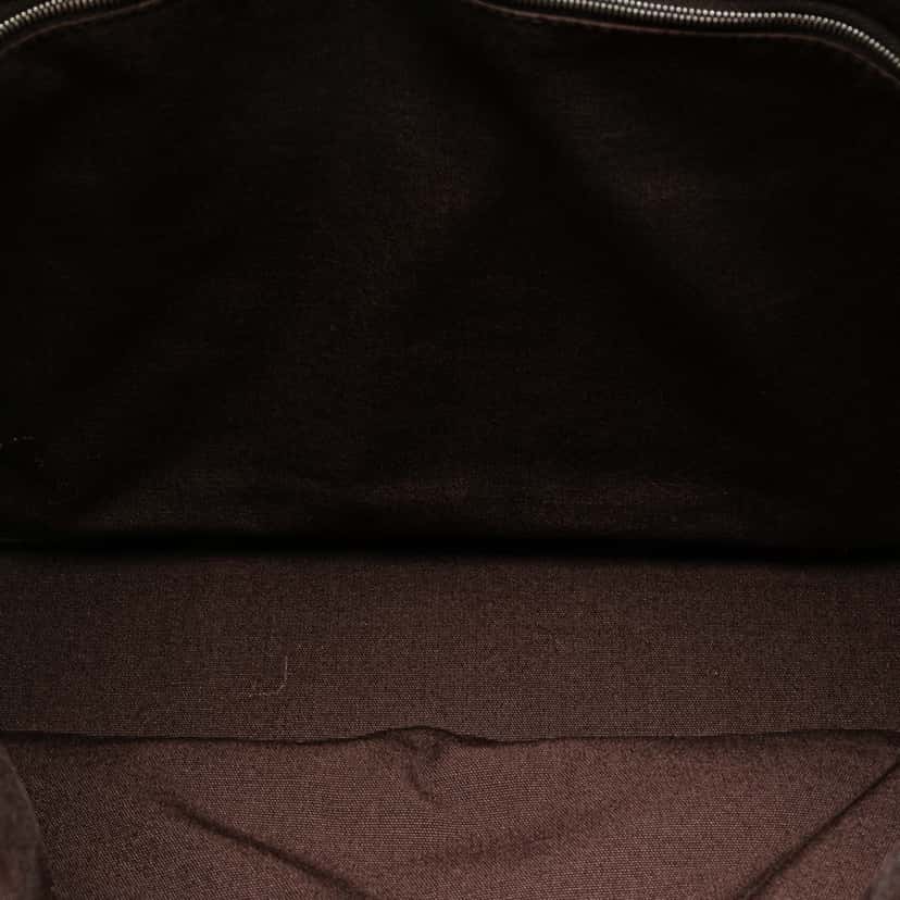 Hermès Canvas and Leather Fourre Tout MM Brown Leather Good condition - Model View