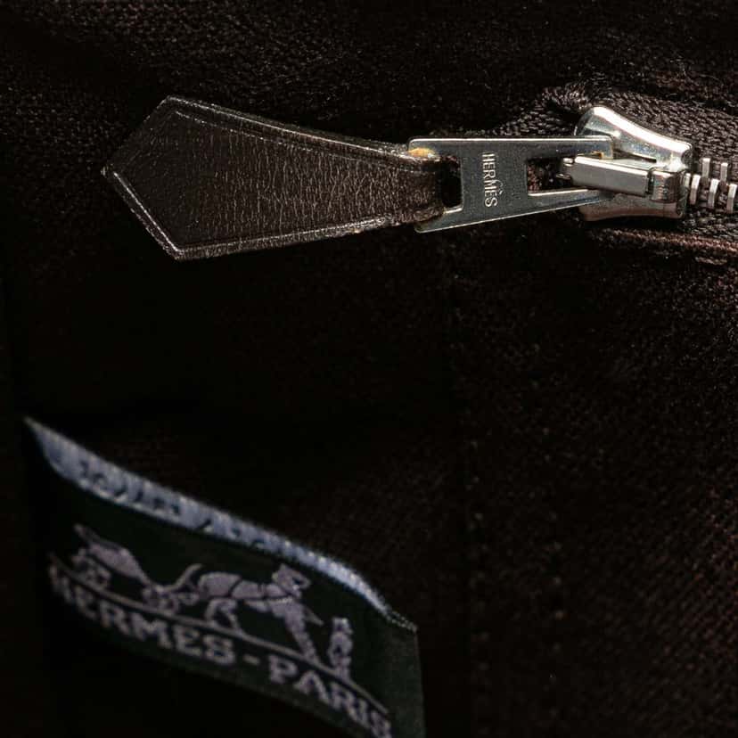 Hermès Canvas and Leather Fourre Tout MM Brown Leather Good condition - Box View