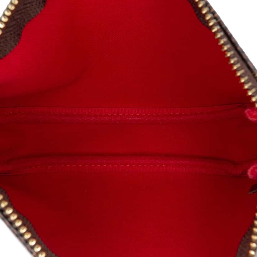 Louis Vuitton Damier Ebene Mini Pochette Accessoires Brown Canvas Good condition - Model View