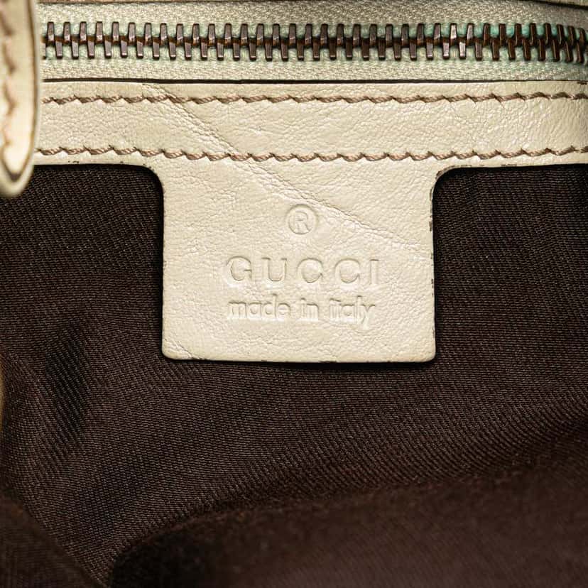 Gucci GG Canvas Interlocking Icon Drawstring Hobo Brown Canvas Good condition - Box View