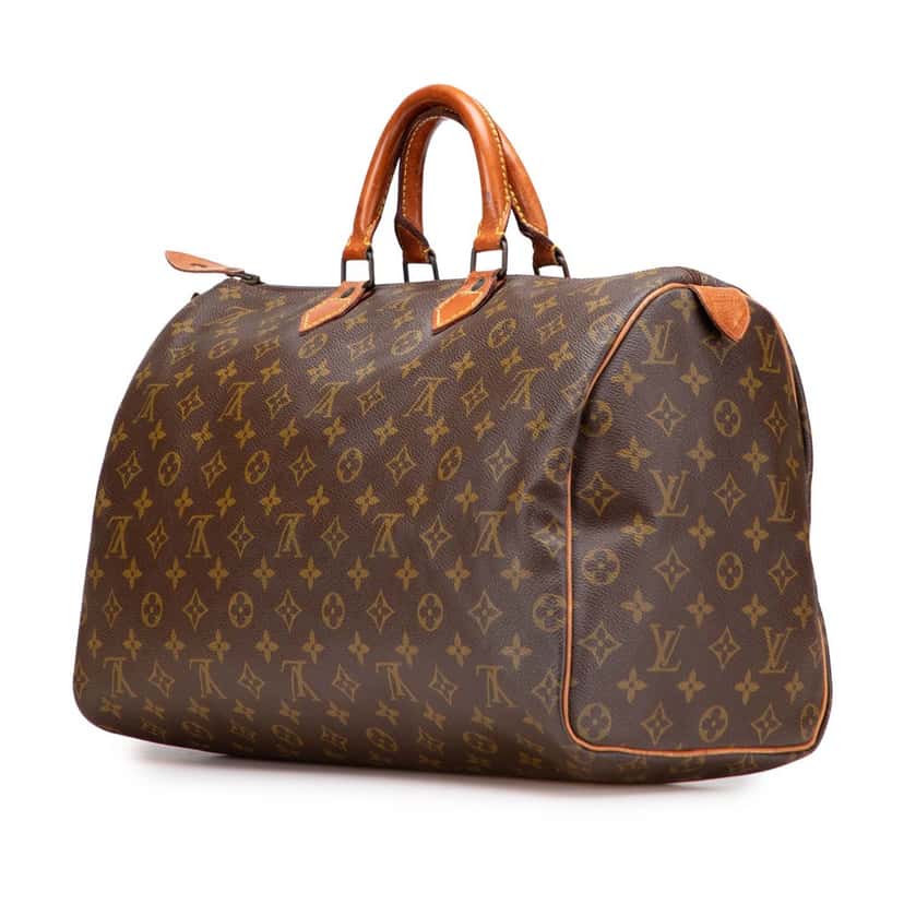 Louis Vuitton Monogram Speedy 40 Brown Canvas Fair condition - Back View