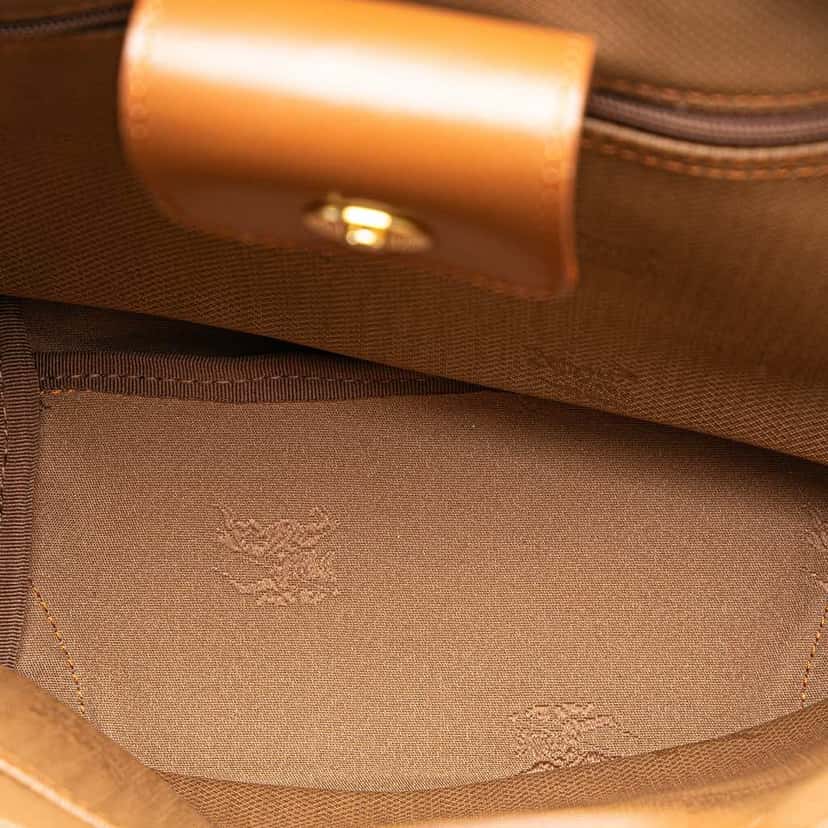 Burberry Haymarket Check Canvas Handbag Brown Canvas Good condition - Model View