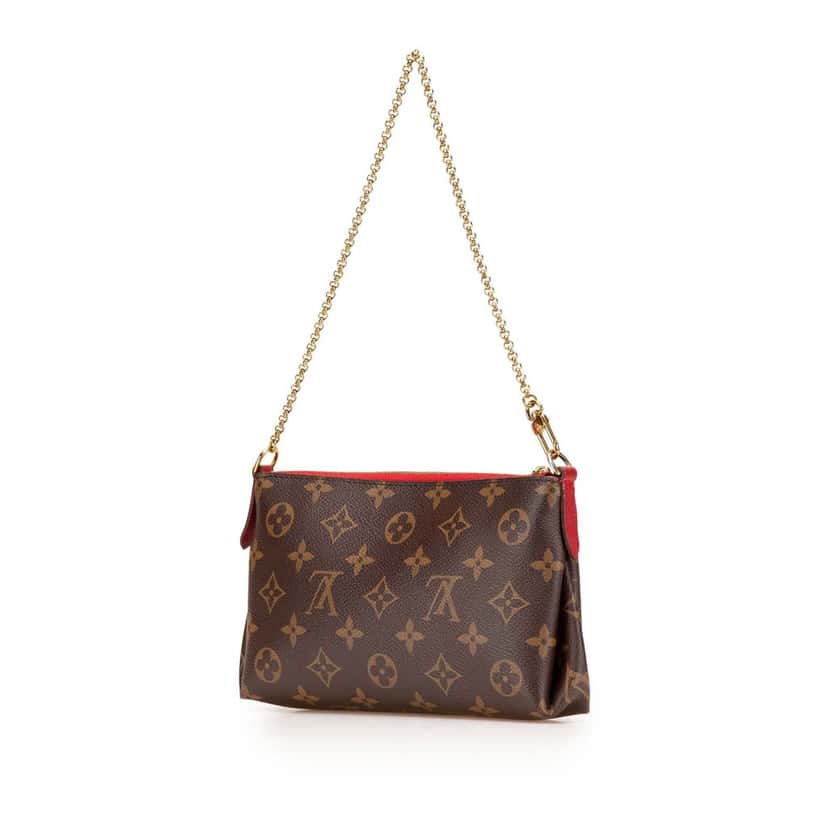 Louis Vuitton Monogram Pallas Clutch Brown Canvas Good condition - Back View