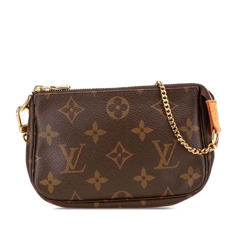 Louis Vuitton Monogram Mini Pochette Accessoires Brown Canvas Good condition - Front View