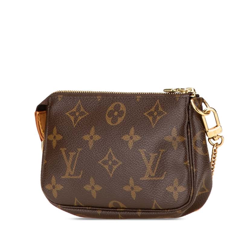 Louis Vuitton Monogram Mini Pochette Accessoires Brown Canvas Good condition - Back View