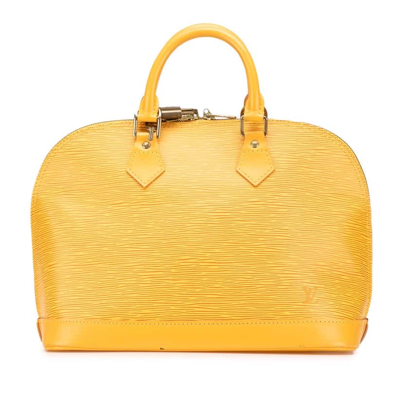 Louis Vuitton Epi Alma PM Yellow Leather Good condition - Front View