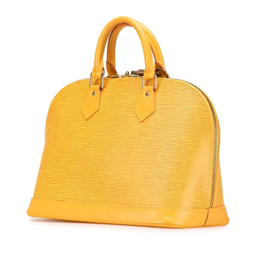 Louis Vuitton Epi Alma PM Yellow Leather Good condition - Back View
