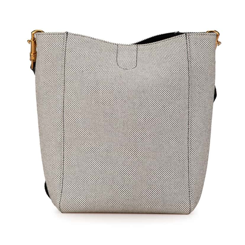 Celine Small Canvas Seau Sangle Bag White Canvas Good condition - Inside View