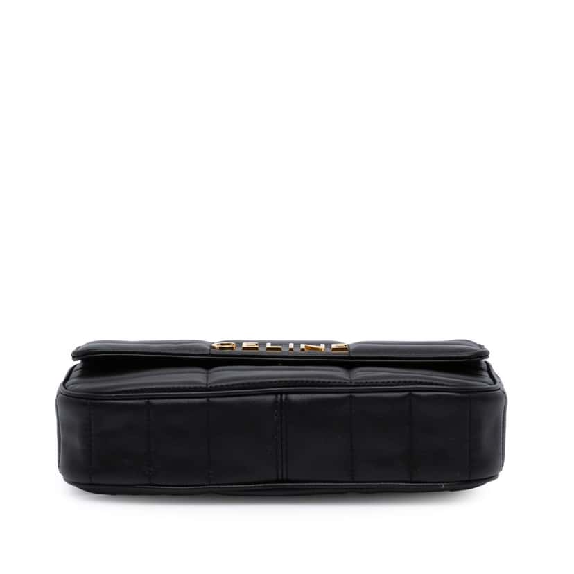 Celine Monochrome Shoulder Bag Black Leather Good condition - Inside View