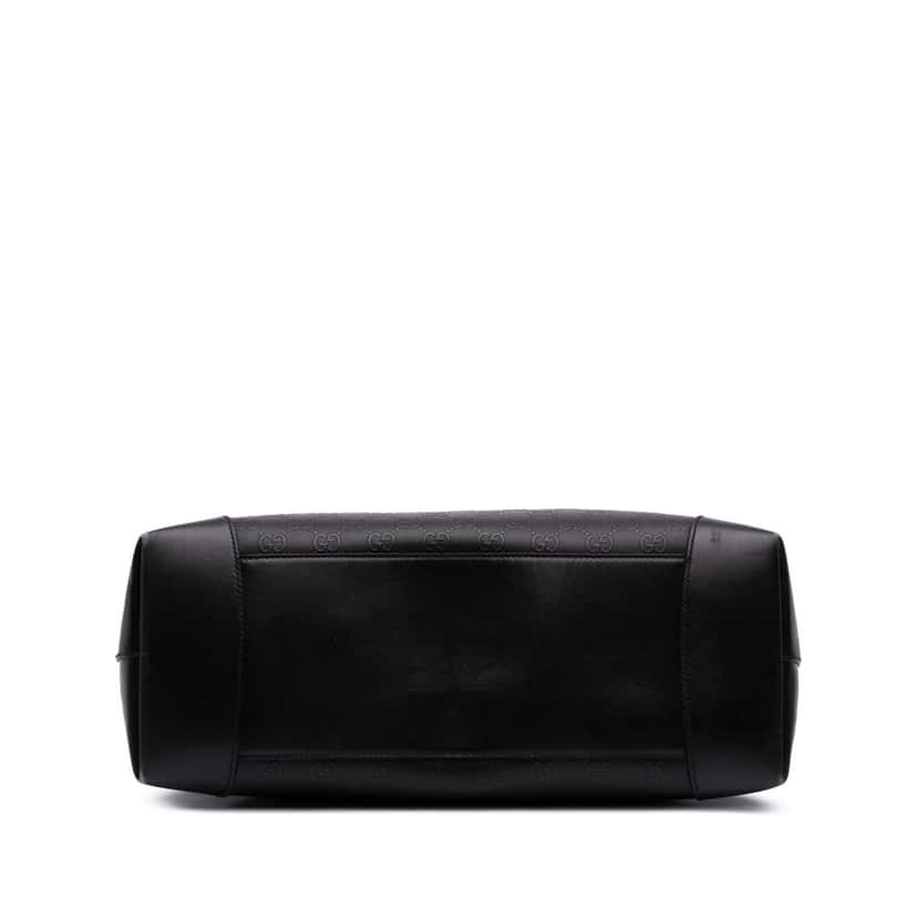 Gucci GG Embossed Leather Hilary Lux Tote Black Leather Good condition - Inside View