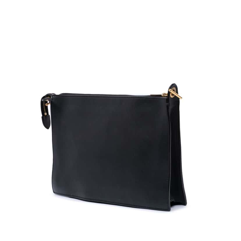 Celine Tricolor Leather Pocket Envelope Zip Crossbody Black Leather Good condition - Back View