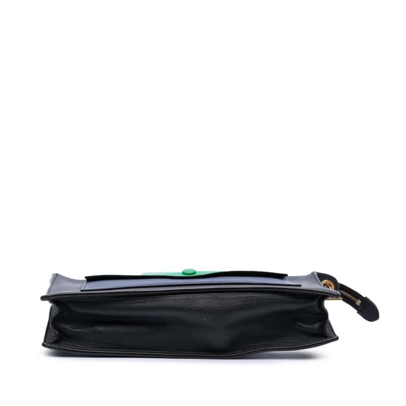 Celine Tricolor Leather Pocket Envelope Zip Crossbody Black Leather Good condition - Inside View