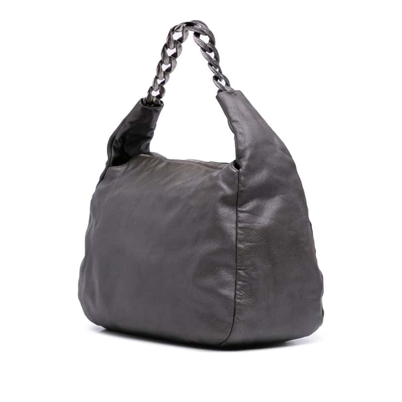 Chanel Caviar 31 Hobo Bag Grey Leather Good condition - Back View