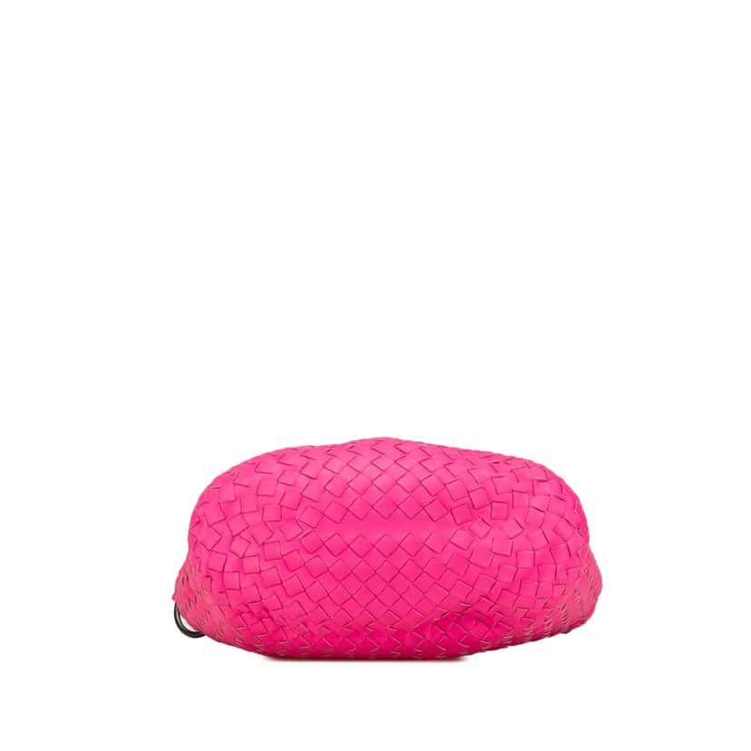 Bottega Veneta Nappa Intrecciato Bucket Bag Pink Leather Good condition - Inside View
