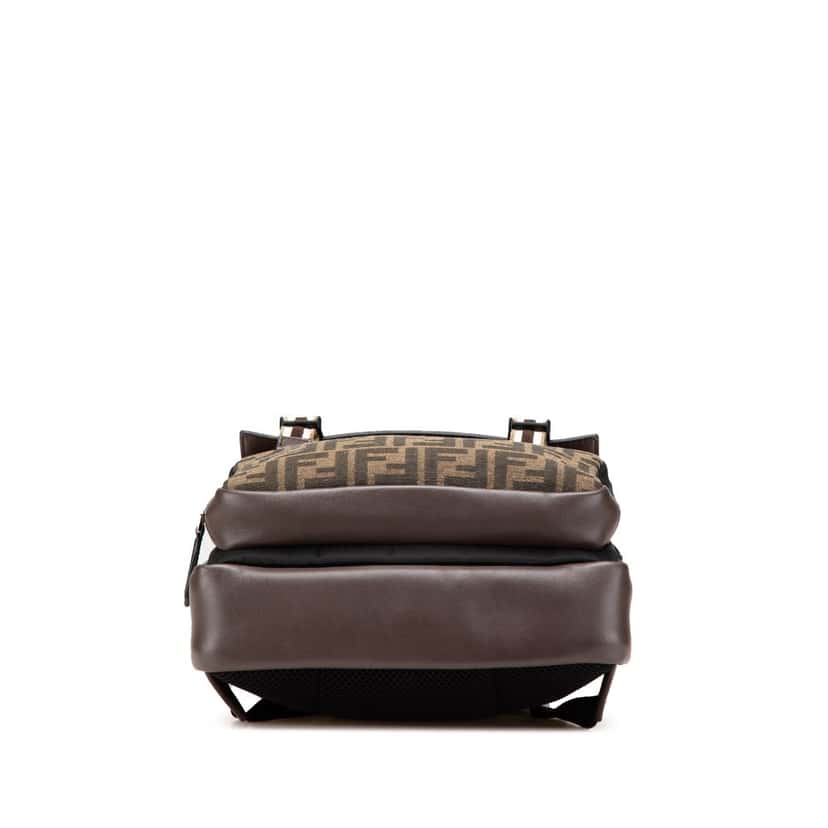 Fendi Zucca Canvas and Nylon Multi Pocket Backpack Brown Canvas Good condition - Inside View
