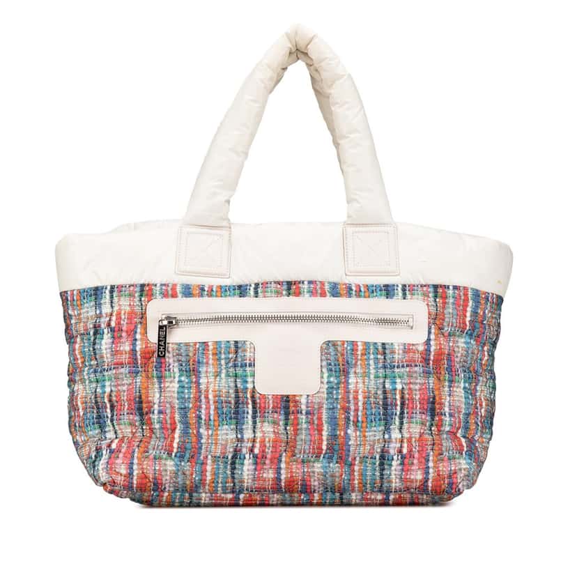 Chanel Nylon Tweed Printed Coco Cocoon Tote MultiColor Very good condition - Front View