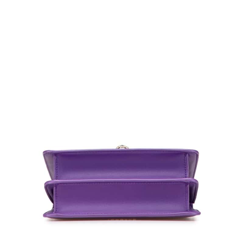 Bvlgari Small Leather Serpenti Forever Maxi Chain Satchel Purple Leather Good condition - Inside View