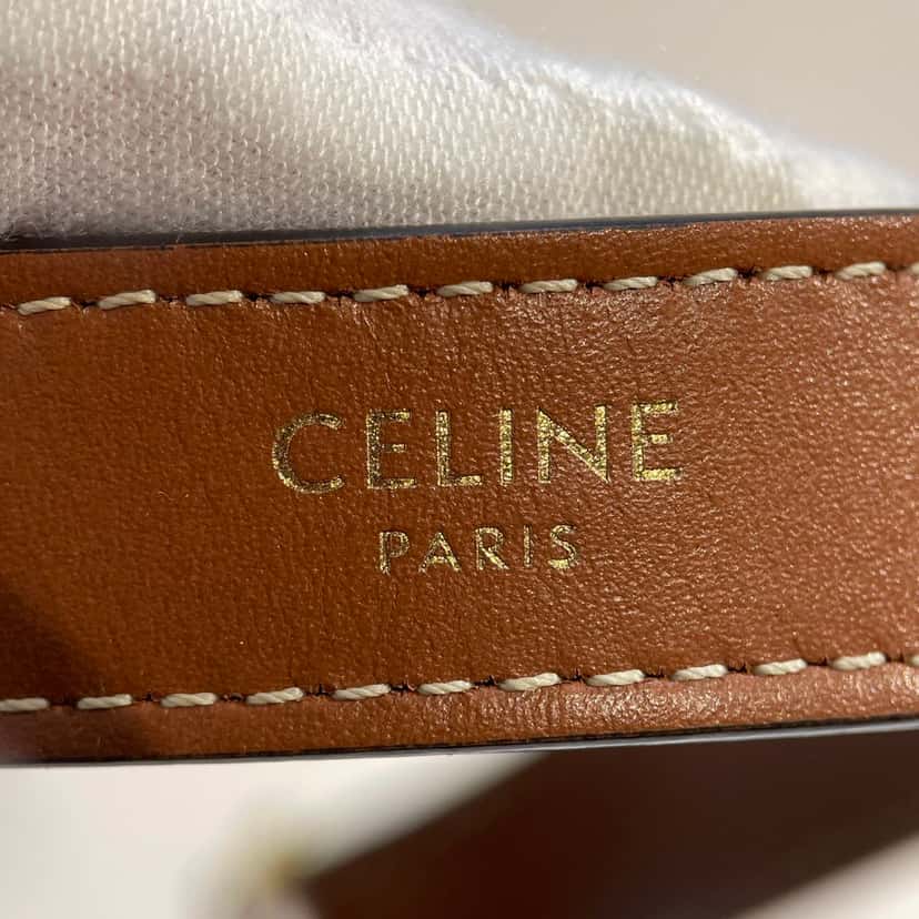 Celine Triomphe Coated Canvas Ava Shoulder Bag Brown Canvas Good condition - Box View