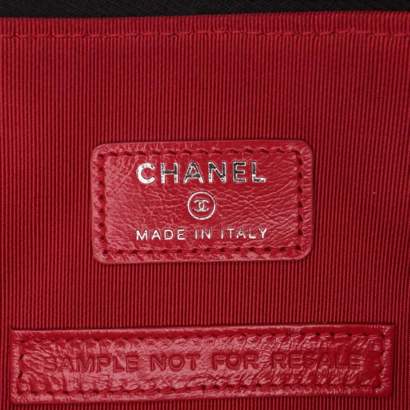 Chanel Quilted Tweed and Calfskin Embroidered Gabrielle Clutch Blue Tweed Good condition - Box View